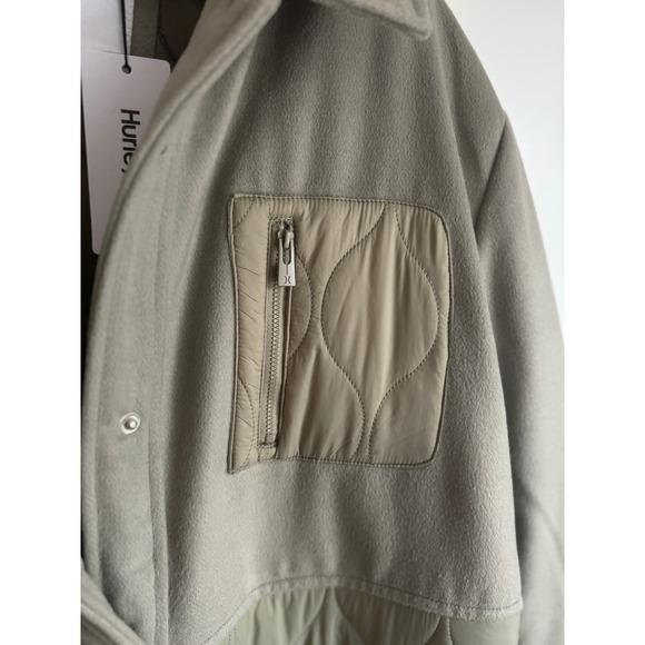 Hurley Tilden Mixed Media Onion Quilt Shacket Size Large - Picture 2 of 8